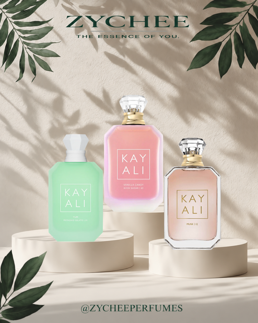 Kayali Trio Bundle - Kayali Yum Pistachio Gelato 33, Vanilla Candy Rock Sugar 42 and Musk 12